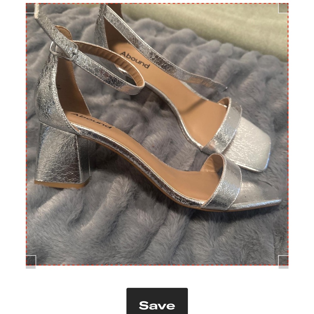 Abound Silver Women's Block Heel Sandals